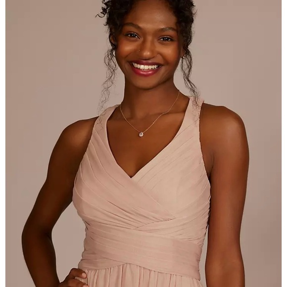 Crisscross Back Bridesmaid Dress - Picture 1 of 7